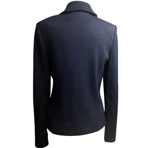 ST.JOHN Sapphire Knit Blazer Navy Size 4 - Picture 5 of 16